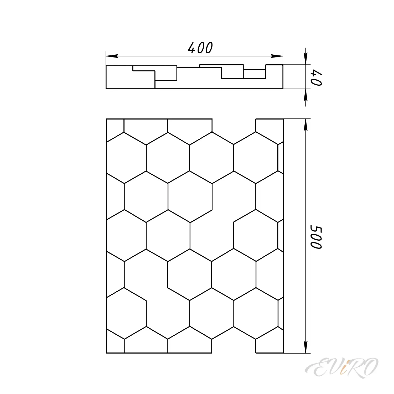 Гипсовая 3D панель EViRO Hive Panel