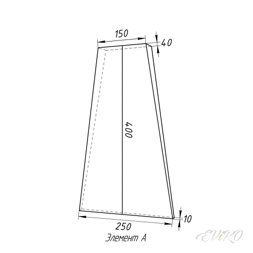 Световая гипсовая 3D панель EViRO Световая трапеция